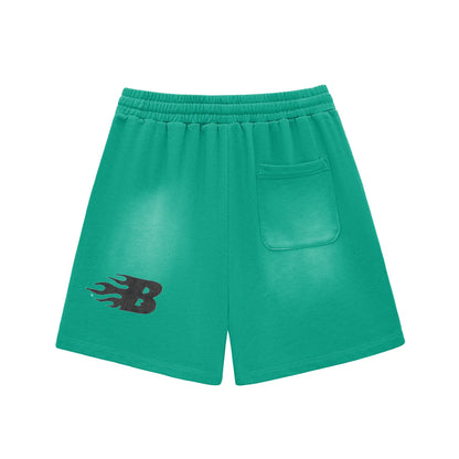 BEESMOOVE the black sheep Sun Fade Raw Edge Cotton Shorts - Beesmoove 