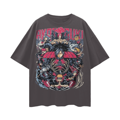 BEESMOOVE Akatsuki Streetwear Loose Drop Shoulder T-Shirt - Beesmoove 