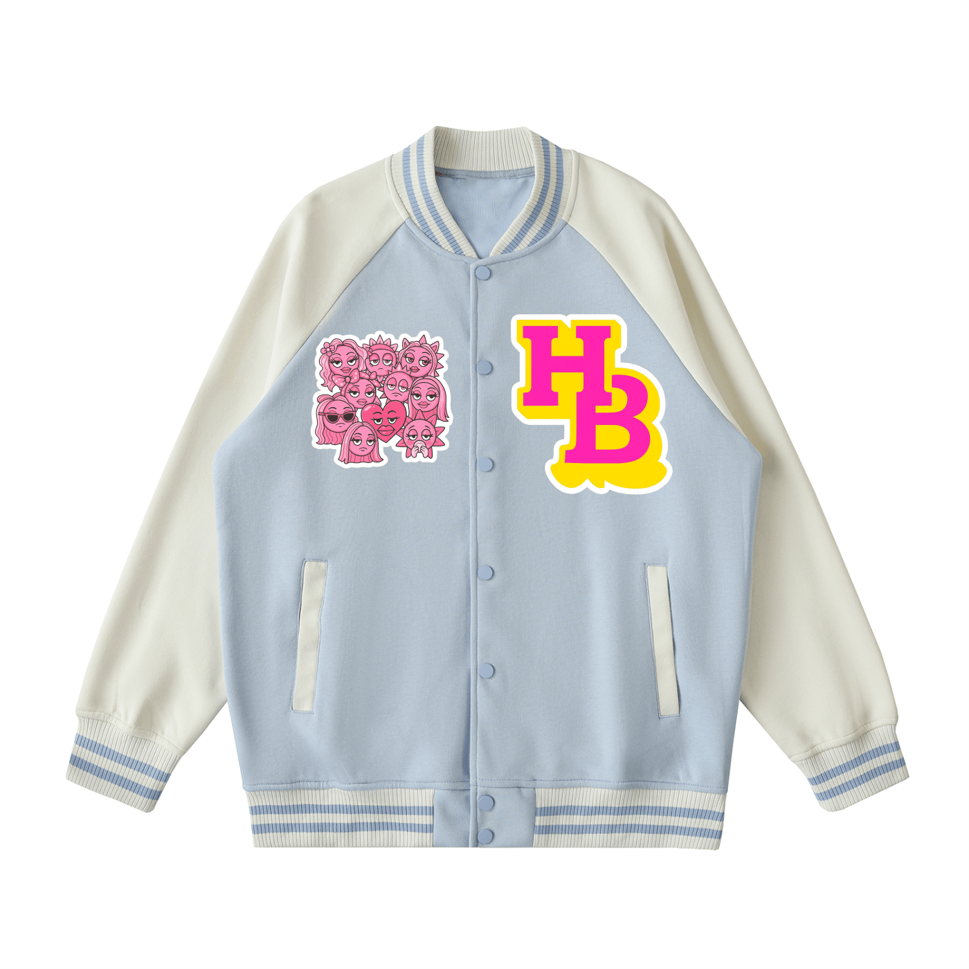 BEESMOOVE HIVEBREAKER Sun Lords Pink Edition Sleeve Varsity Jacket - Beesmoove 
