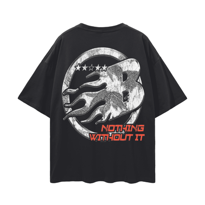 BEESMOOVE Nothing Without It Oversize Deep Drop Shoulder Tee - Beesmoove 