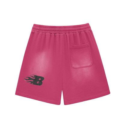 BEESMOOVE the black sheep Sun Fade Raw Edge Cotton Shorts - Beesmoove 