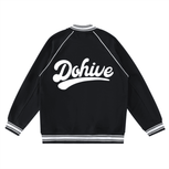 BEESMOOVE Dohive Contrast Trim Raglan Varsity Jacket - Beesmoove 