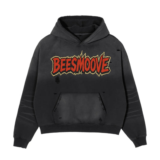 BEESMOOVE Blackout Blaze Edition Sunfade Boxy Hoodie - Beesmoove 