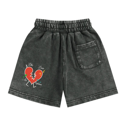 BEESMOOVE Heartbreak Hijack Washed Kids' Shorts - Beesmoove 
