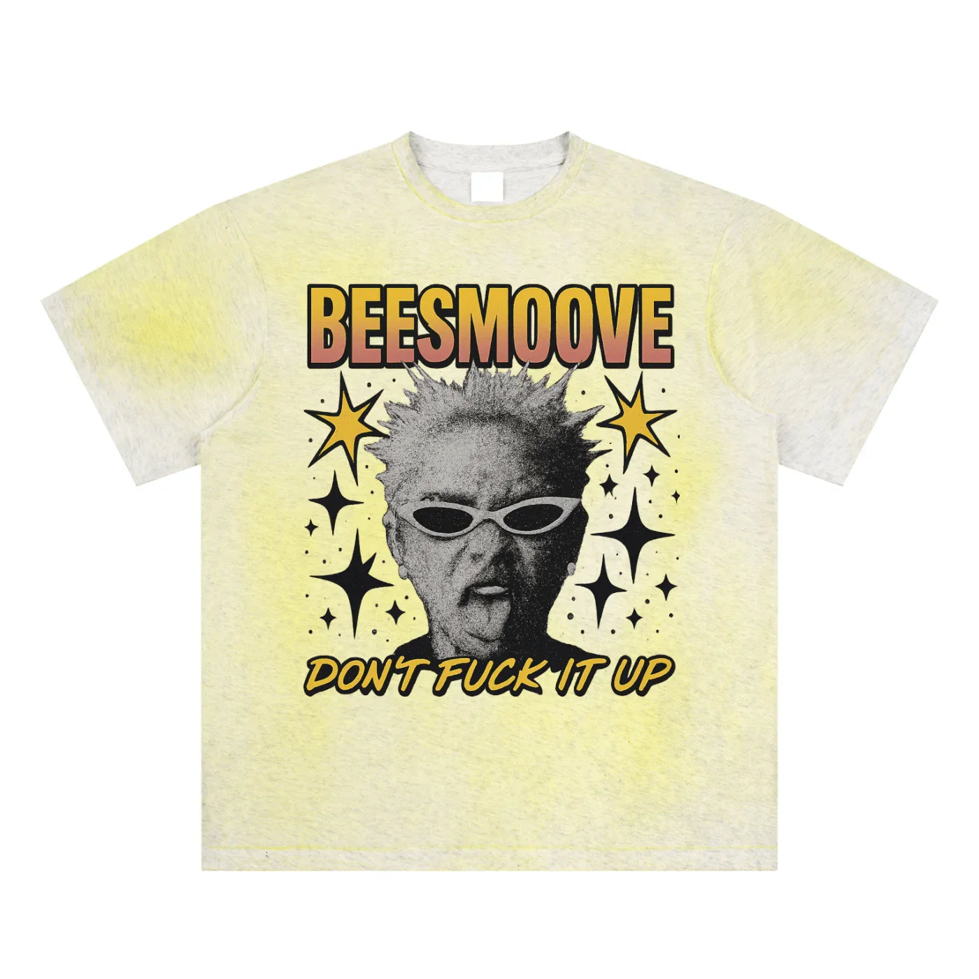 BEESMOOVE It’s already fuck up out here Hand-Painted T-Shirt - Beesmoove 