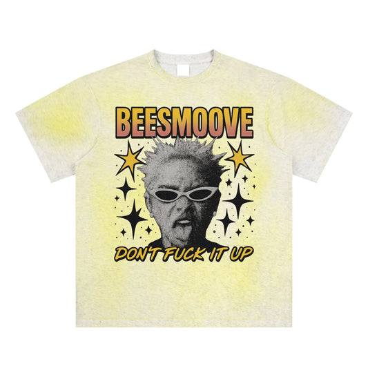 BEESMOOVE It’s already fuck up out here Hand-Painted T-Shirt - Beesmoove 