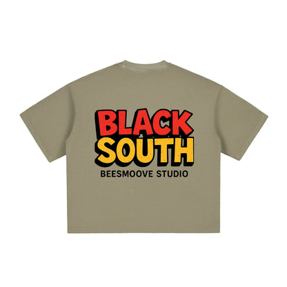 BEESMOOVE Hood Rich Lamont Washed Boxy T-Shirt - Beesmoove 