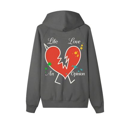BEESMOOVE Heartbreak Hijack Zip-up Fleece Hoodie - Beesmoove 