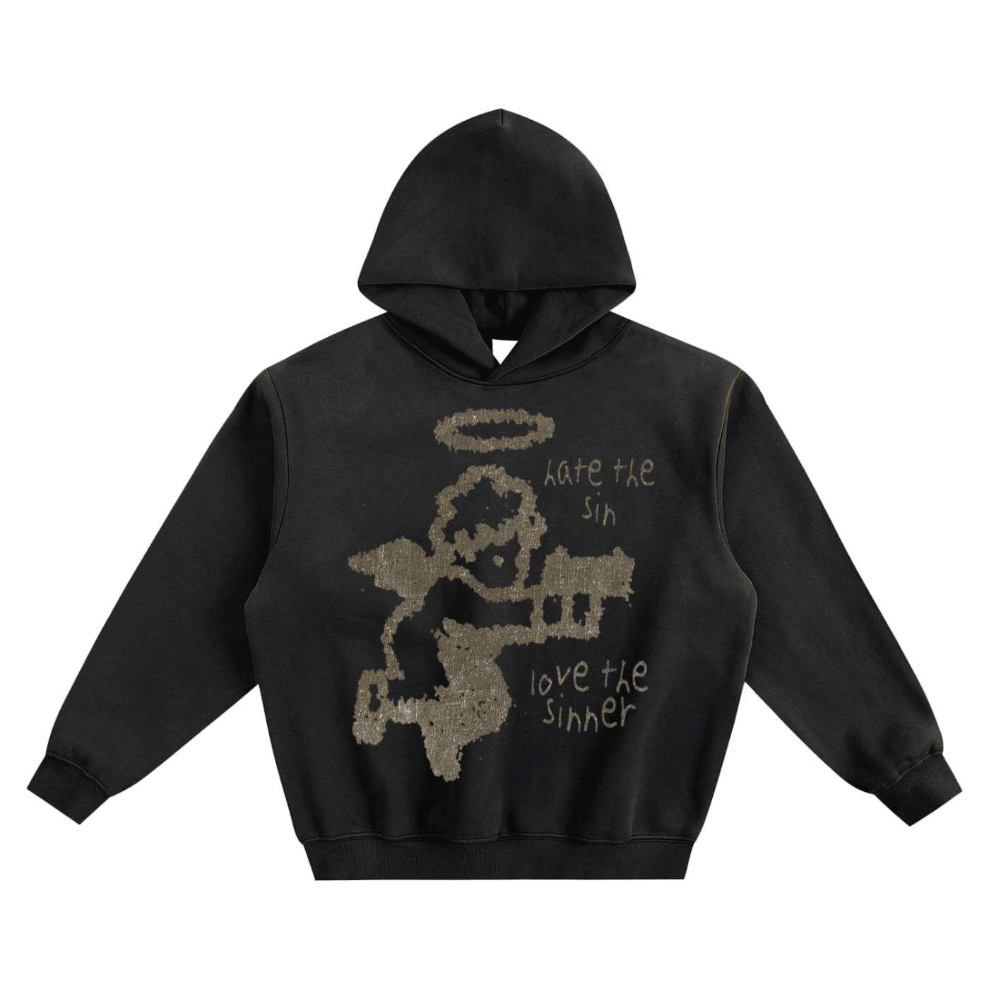 BEESMOOVE Angel’s Crossfire Fleeced Boxy Hoodie - Beesmoove 