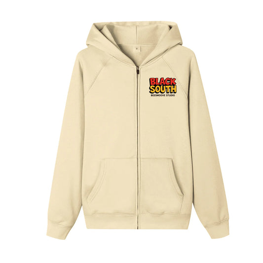 BEESMOOVE BlackSouth Zip-up Fleece Hoodie - Beesmoove 