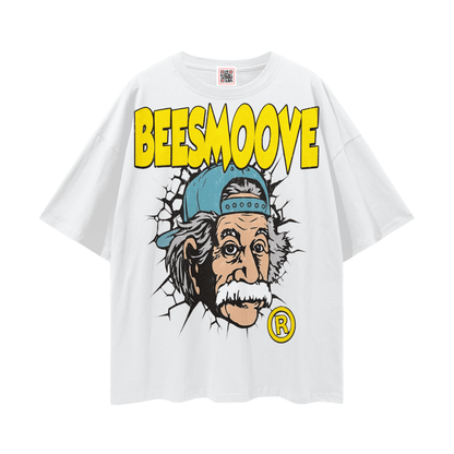 BEESMOOVE Genius Wave Oversize Deep Drop Shoulder Tee - Beesmoove 