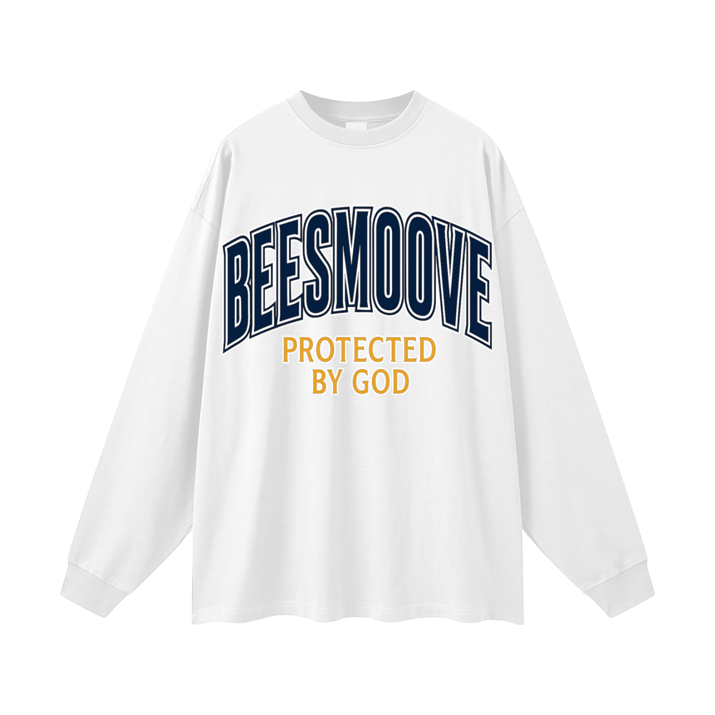 BEESMOOVE Protected by God Oversized Long Sleeve T-Shirt