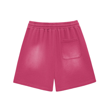 BEESMOOVE Heated Motion Fade Raw Edge Cotton Shorts - Beesmoove 