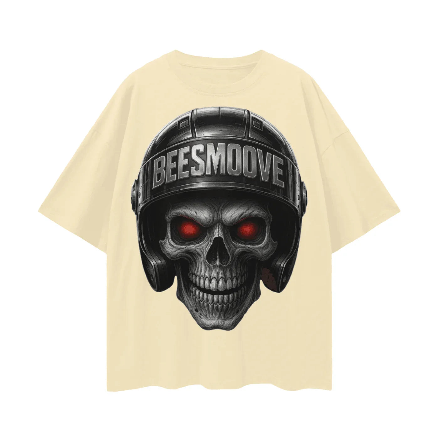 BEESMOOVE Skull Commando Sport Drop Shoulder Tee - Beesmoove 