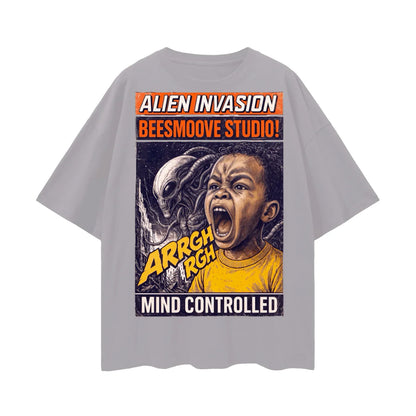 BEESMOOVE Invasion of the Drip Killers Oversize Deep Drop Shoulder Tee - Beesmoove 