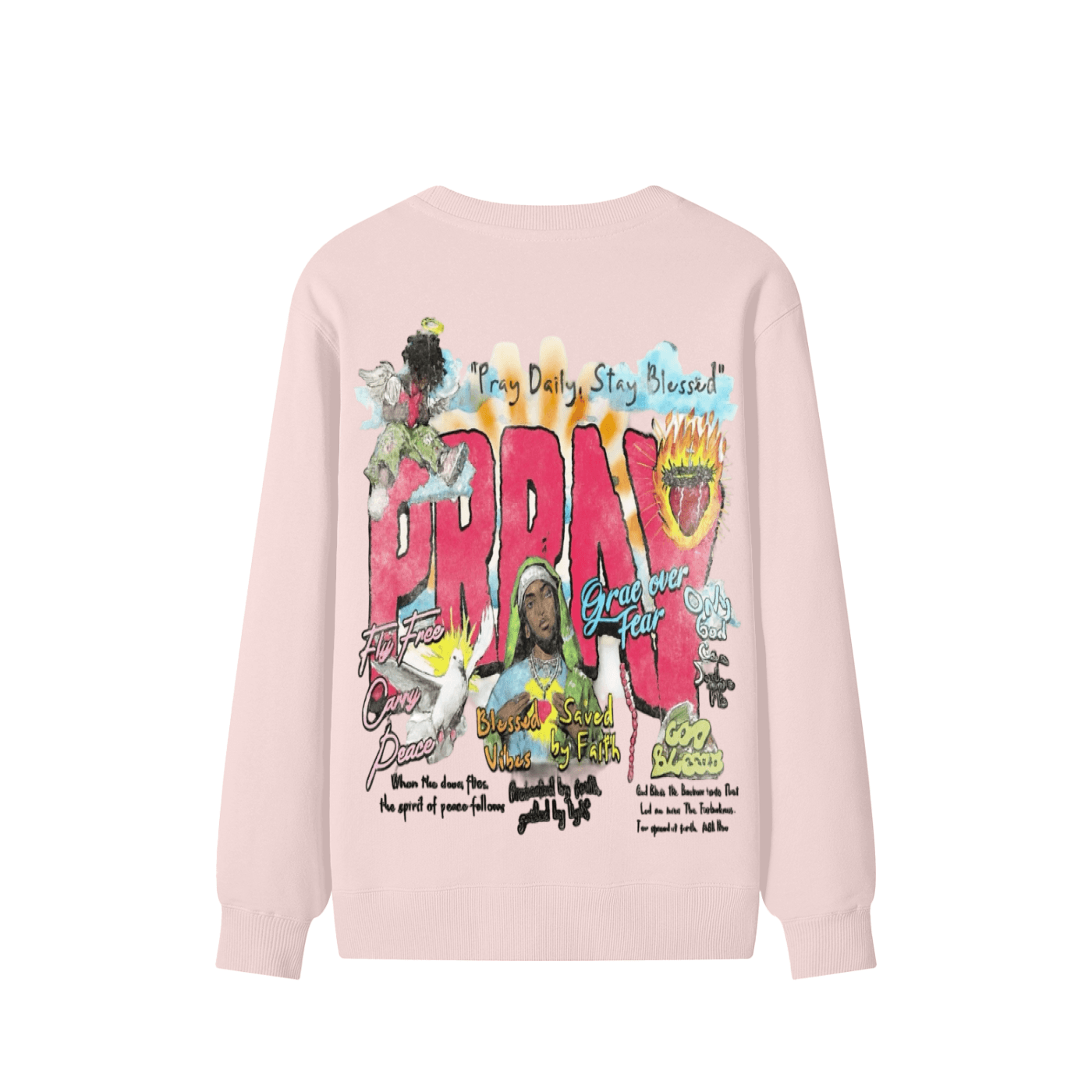 BEESMOOVE Grace Over Fear Classic Cotton Sweater - Beesmoove 