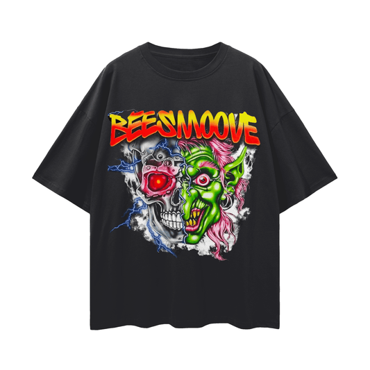 BEESMOOVE Mutant Mind Oversize Deep Drop Shoulder Tee - Beesmoove 