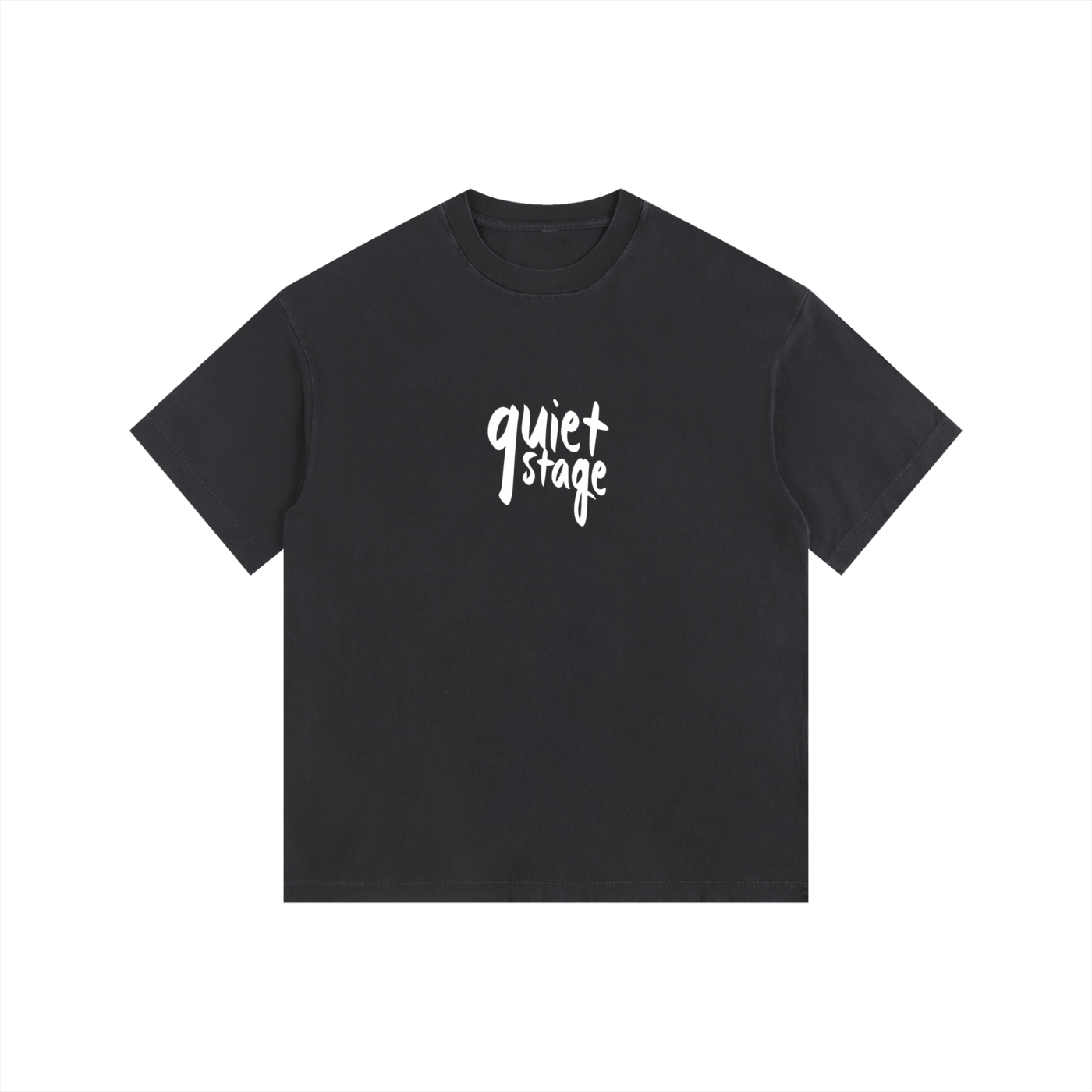 BEESMOOVE quiet stage Vintage Washed Oversized Cotton T-Shirt