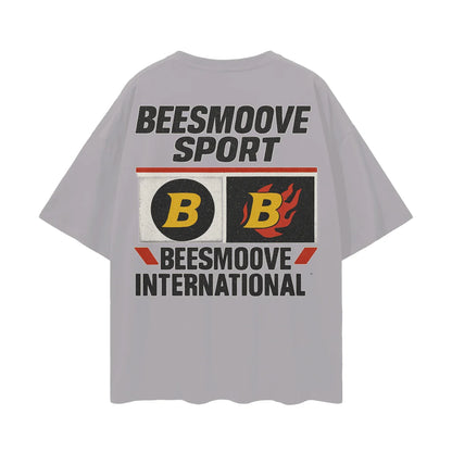 BEESMOOVE Skull Commando Sport Drop Shoulder Tee - Beesmoove 