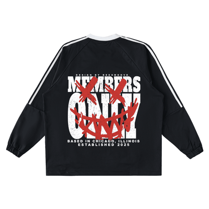 BEESMOOVE GrindFace Chicago
 V-Neck Long-Sleeve T-Shirt - Beesmoove 