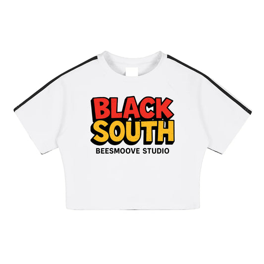 BEESMOOVE BlackSouth Collective Taped Cooling Performance Crop Top - Beesmoove 