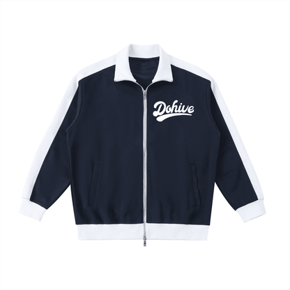 BEESMOOVE DOHIVE Contrast Trim Stand Collar Jacket - Beesmoove 