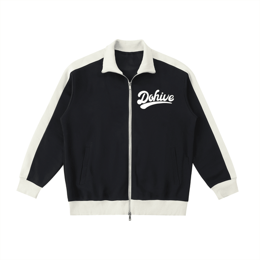 BEESMOOVE DOHIVE Contrast Trim Stand Collar Jacket - Beesmoove 