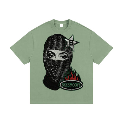 BEESMOOVE Street Star Surveillance Heavyweight Cotton T-Shirt - Beesmoove 