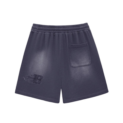 BEESMOOVE the black sheep Sun Fade Raw Edge Cotton Shorts - Beesmoove 