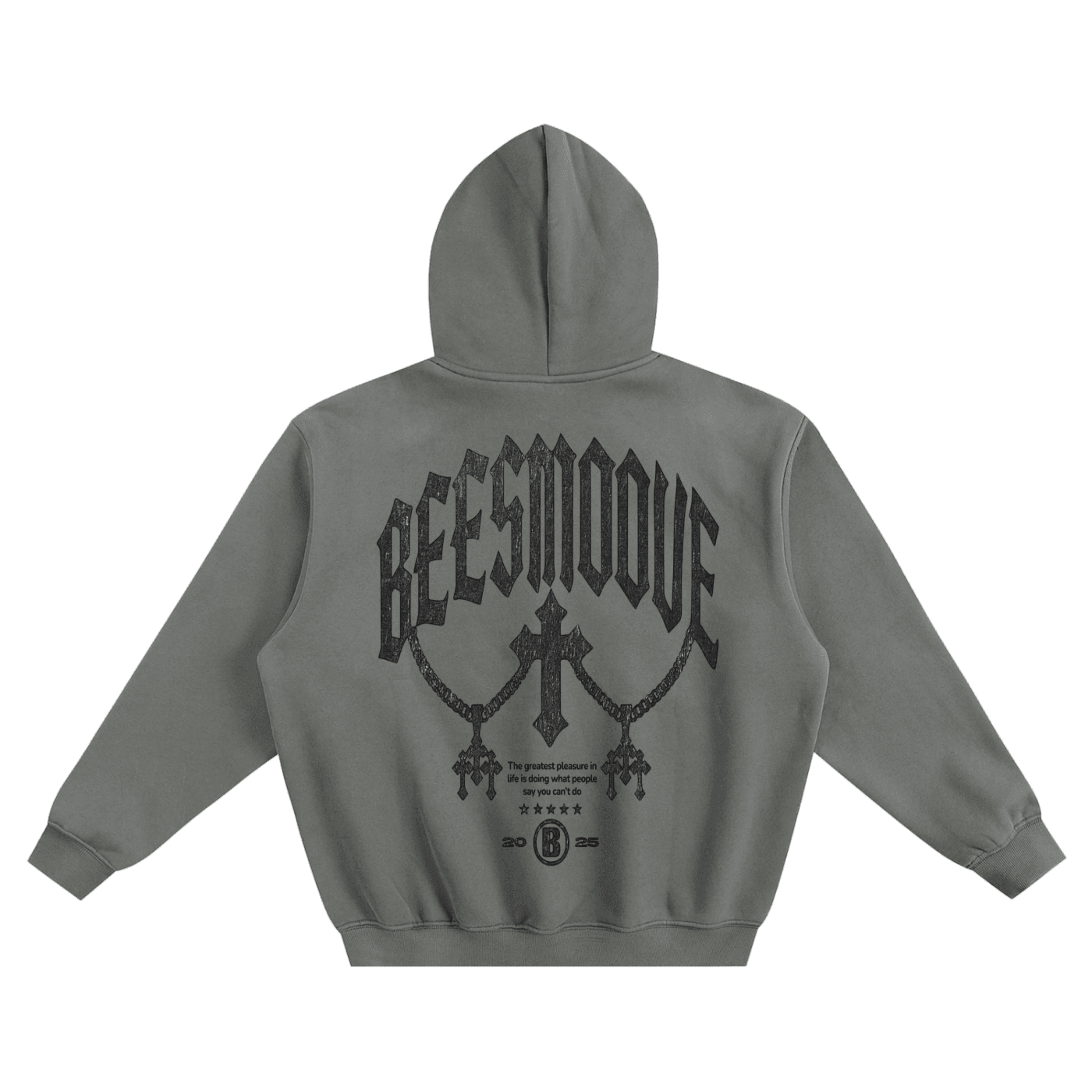 BEESMOOVE Forbidden Power Fleeced Boxy Hoodie - Beesmoove 