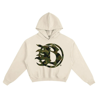 BEESMOOVE camouflage Frequency Boxy Hoodie - Beesmoove 