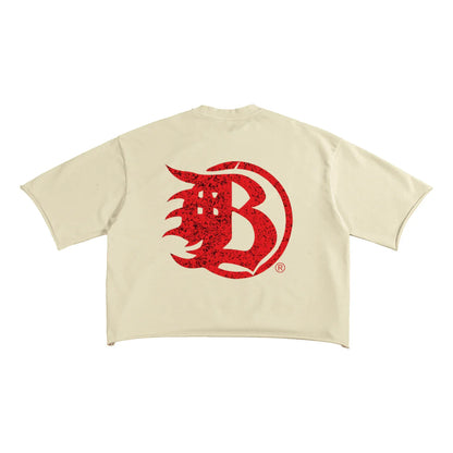 BEESMOOVE Glory or Nothing Terry Raw Edge T-shirt - Beesmoove 