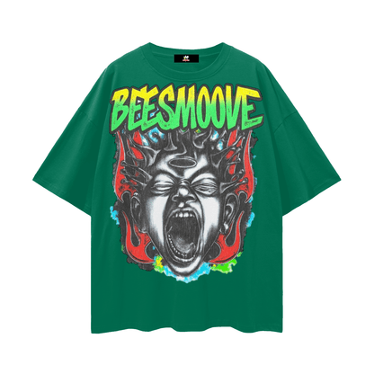 BEESMOOVE Inferno Cry Loose Drop Shoulder T-Shirt - Beesmoove 
