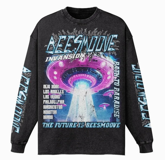 BEESMOOVE INVASION The Future is Now Long Sleeve Tee - Beesmoove 