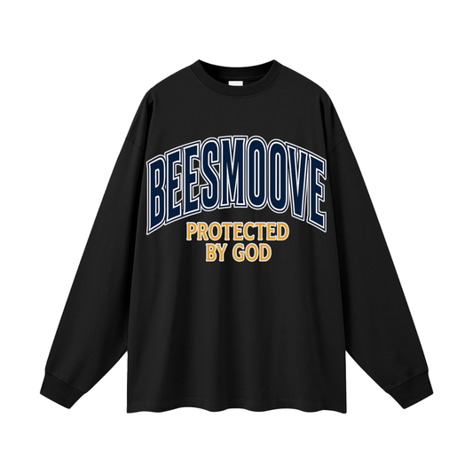 BEESMOOVE Protected by God Oversized Long Sleeve T-Shirt