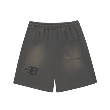 BEESMOOVE the black sheep Sun Fade Raw Edge Cotton Shorts - Beesmoove 