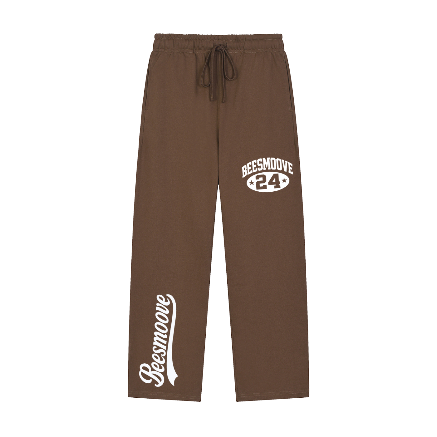 BEESMOOVE Heritage Mark white Straight-Leg Sweatpants - Beesmoove 