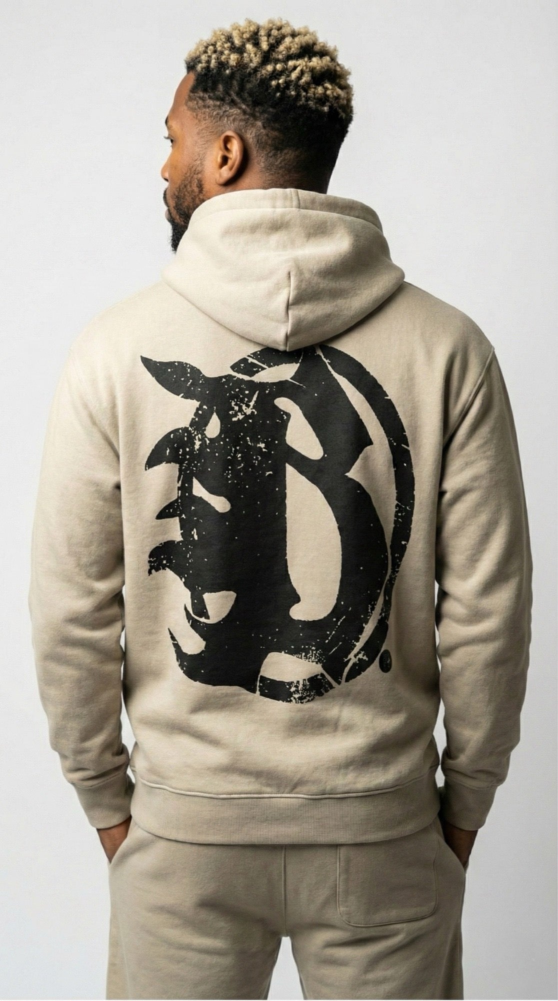 BEESMOOVE Motion unit BLK Essential Heavyweight Hoodie