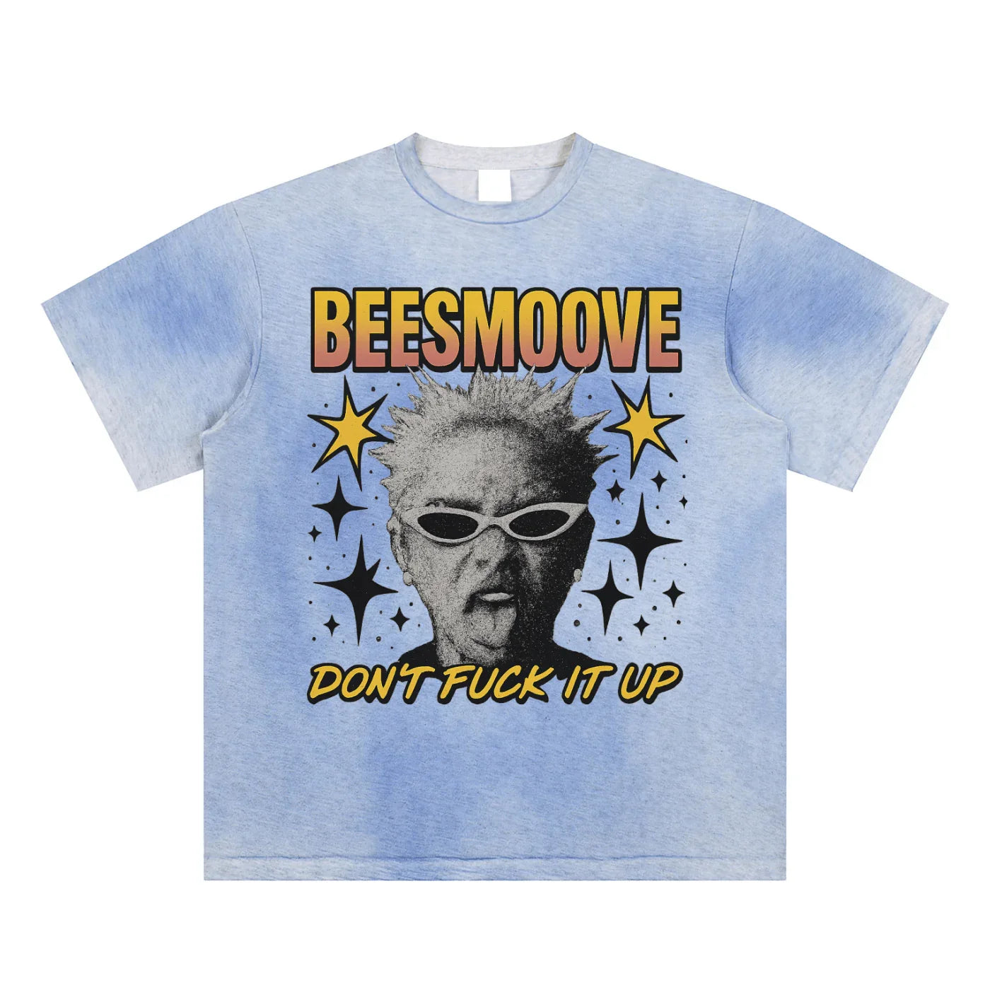 BEESMOOVE It’s already fuck up out here Hand-Painted T-Shirt - Beesmoove 
