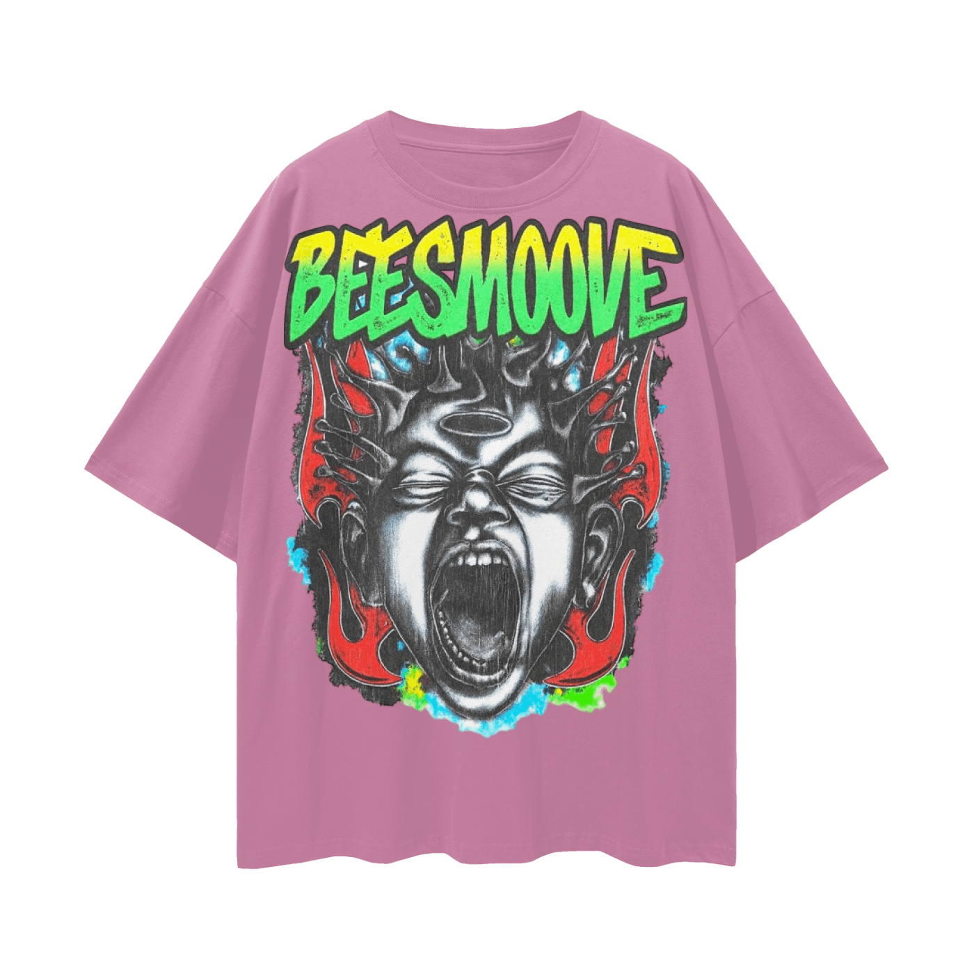 BEESMOOVE Inferno Cry Loose Drop Shoulder T-Shirt - Beesmoove 