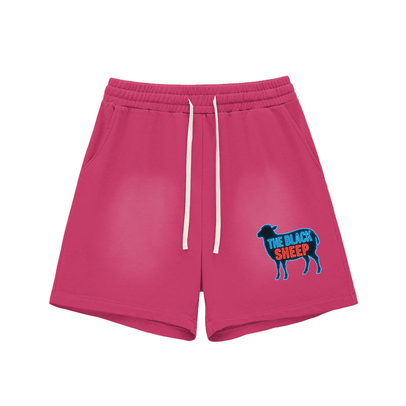 BEESMOOVE the black sheep Sun Fade Raw Edge Cotton Shorts - Beesmoove 