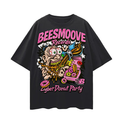 BEESMOOVE THE DONUT TAKEOVER 2025 Oversize Deep Drop Shoulder Tee - Beesmoove 