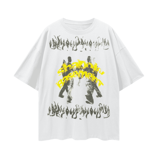 BEESMOOVE Smoked Out Streetwear Loose Drop Shoulder T-Shirt - Beesmoove 