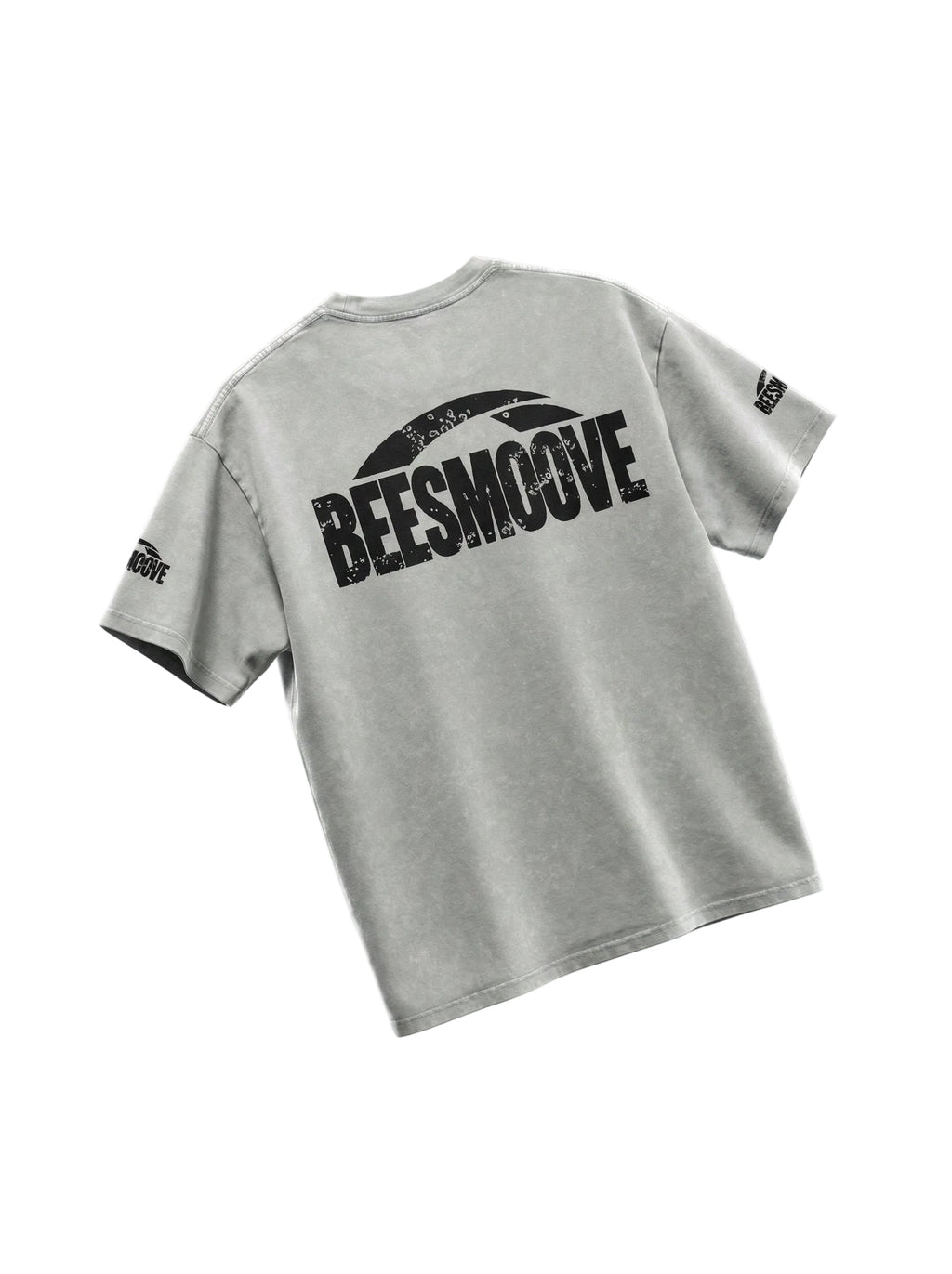 BEESMOOVE “Electric Swarm Black 
 Washed Oversized Cotton Tee