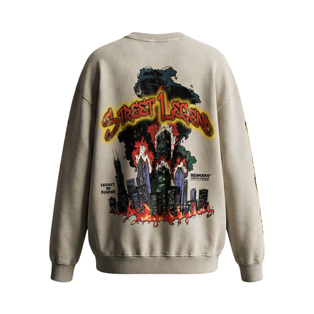 BEESMOOVE BlackSouth LiL Boo Chicago Legacy Oversized Sweatshirt