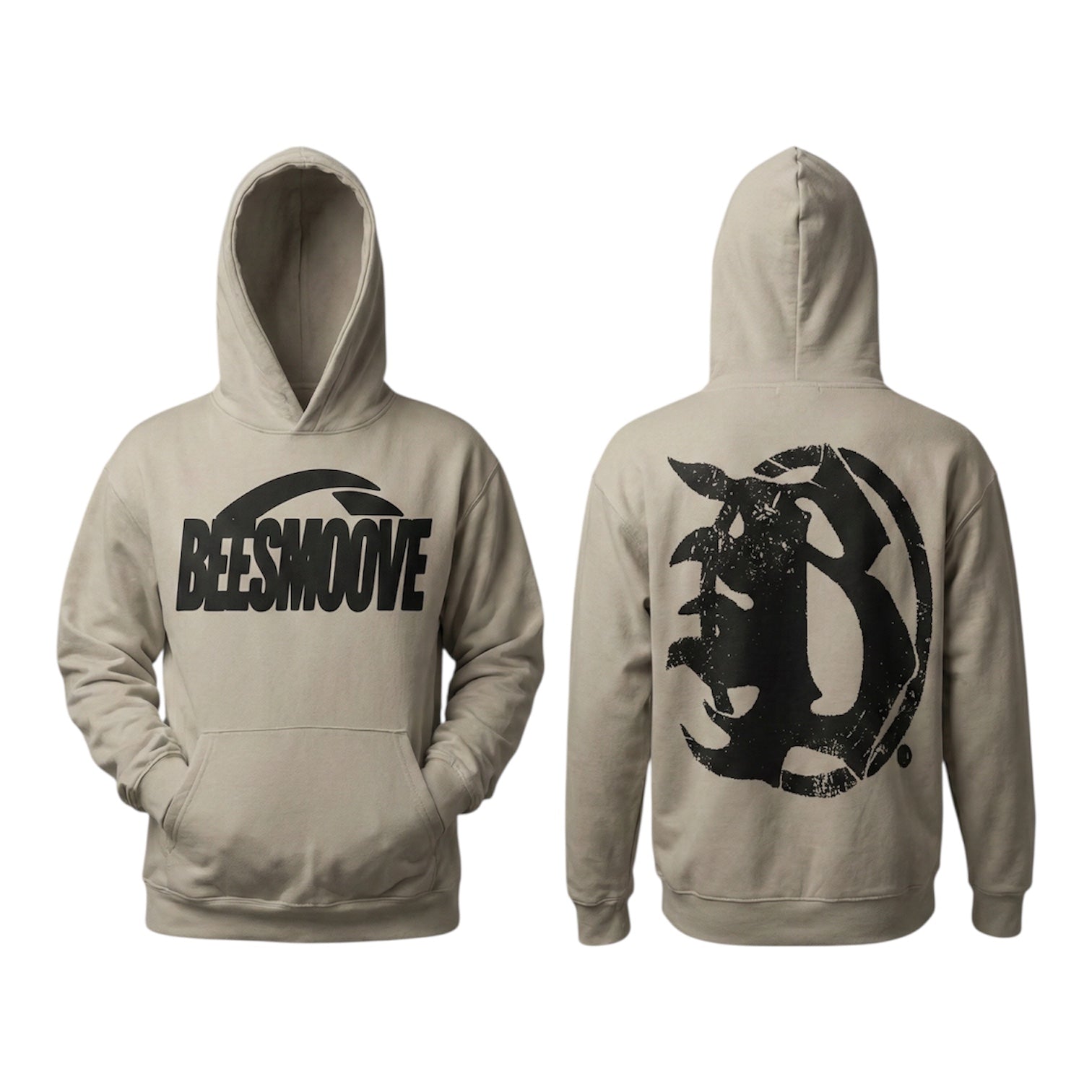 BEESMOOVE Motion unit BLK Essential Heavyweight Hoodie