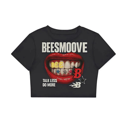 BEESMOOVE BEE LEGENDARY Lips Women's Fitted Crop Tee - Beesmoove 