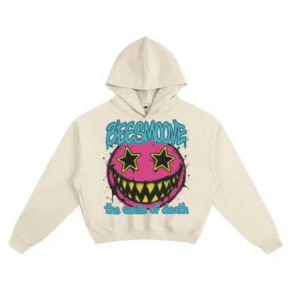 BEESMOOVE Deadly Grin Boxy Hoodie - Beesmoove 