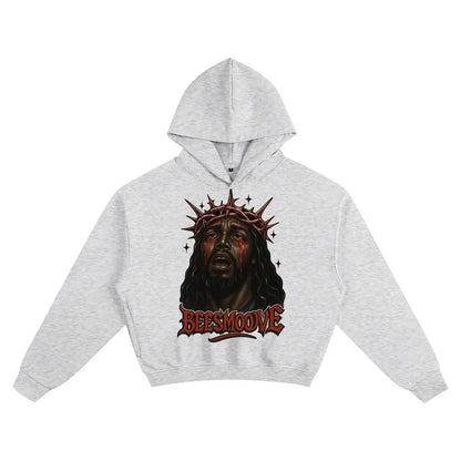 BEESMOOVE BEESMOOVE Black Jesus Boxy Hoodie - Beesmoove 