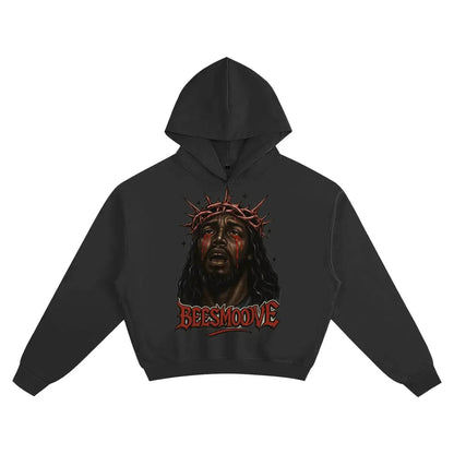 BEESMOOVE BEESMOOVE Black Jesus Boxy Hoodie - Beesmoove 